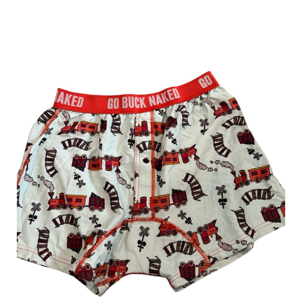 Duluth Trading Co Men's‎ Boxer Briefs Go Buck Naked Trains  Size Medium
